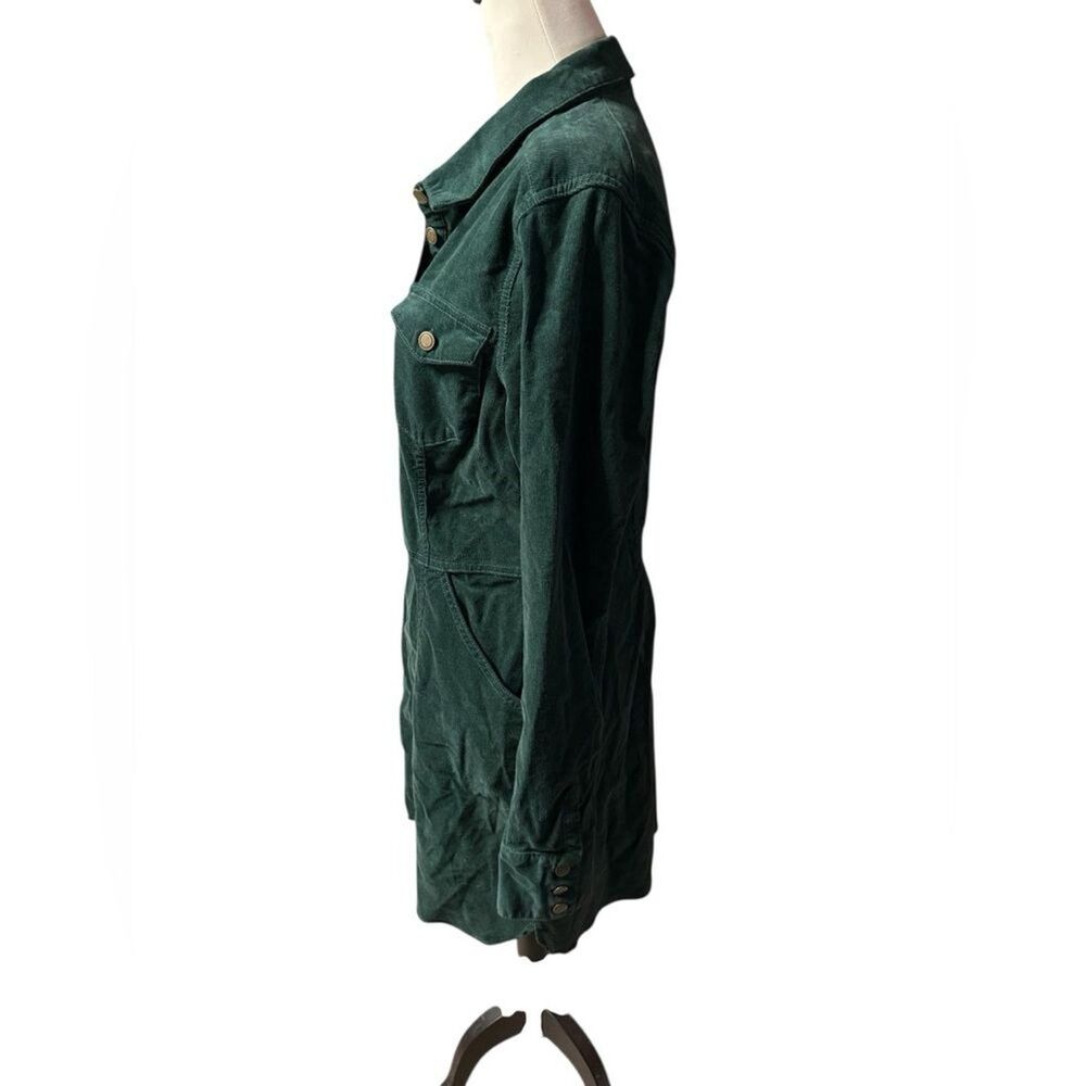 Free People Green ‘Dynamite' Corduroy Mini Dress women’s sz Large - Picture 6 of 16